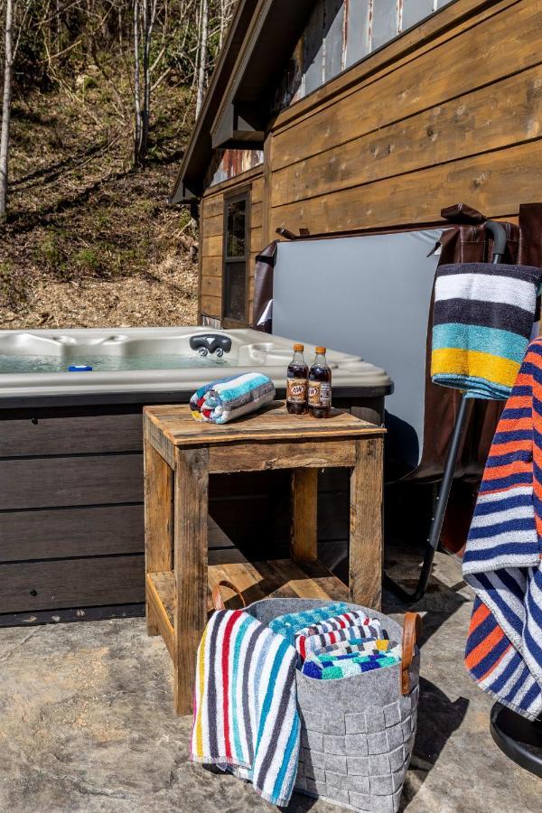 New Rustic Luxe Cabin Billiards Spa Near Gsmnp Townsend Exterior foto